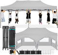 Canopy Tent 10x15 Heavy Duty, Pop Up Canopy Gazebo with Netting Screened, Waterproof Ez up Canopy with