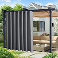 Canvas Outdoor Curtains Extra Wide for Patio Waterproof, Rustproof Grommet Outside Vertical Drapes for Gazebo &