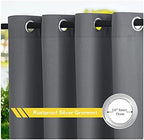Canvas Outdoor Curtains Extra Wide for Patio Waterproof, Rustproof Grommet Outside Vertical Drapes for Gazebo &, alternate