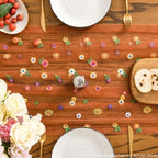 Caramel Daisy Gauze Table Runner 120 Inch 10FT in 28" x 120" in Caramel, alternate view 3