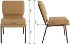Caramel Fabric 21" W Stacking Church Chair, alternate view 2