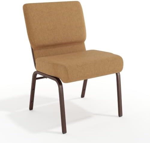 Caramel Fabric 21" W Stacking Church Chair, alternate view 3