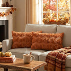Caramel Fall Pumpkin Throw Pillow Covers 12x20 Inch in 12x20 Inch, alternate view 2