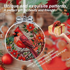 Cardinal Christmas Ornament Crystal Glass for Christmas Tree Décor - Red Cardinal Memorial Gifts - Sympathy, alternate view 4