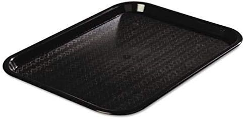 Carlisle Cafe Tray, Fast Food Restaurant Tray, 12 x 16, 1 Ct, Black (Pack of 12) in Negro
