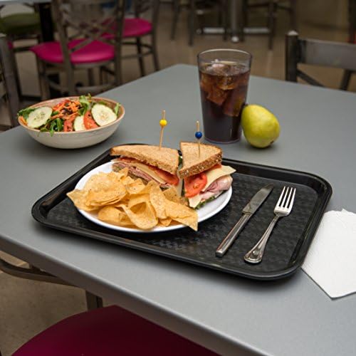 Carlisle Cafe Tray, Fast Food Restaurant Tray, 12 x 16, 1 Ct, Black (Pack of 12) in Negro, alternate view 2