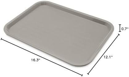 Carlisle Cafe Tray, Fast Food Restaurant Tray, 12 x 16, 1 Ct, Gray (Pack of 12) in Gris, alternate view 3
