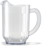 Carlisle Versapour Pitcher with Window, 60 oz Clear SAN Plastic in Clear