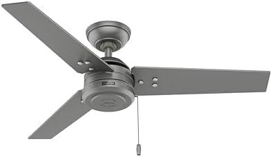 Cassius, Outdoor or Indoor, Ceiling Fan, 44 inch, Matte Silver in Matte Silver