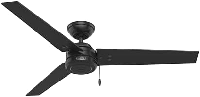 Cassius, Outdoor or Indoor, Ceiling Fan, 52 inch, Matte Black in Matte Black