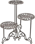 Cast Iron 24" Tall Plant Stand, Heavy-duty 3 Tiered Flower Pot Stand