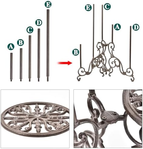 Cast Iron 24" Tall Plant Stand, Heavy-duty 3 Tiered Flower Pot Stand, alternate view 5