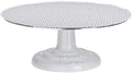 Cast Iron and Non-Slip Pad Cake Stand, 12 inch, White in White