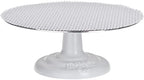 Cast Iron and Non-Slip Pad Cake Stand, 12 inch, White in White
