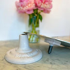 Cast Iron and Non-Slip Pad Cake Stand, 12 inch, White in White, alternate view 2
