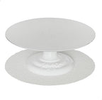 Cast Iron and Non-Slip Pad Cake Stand, 12 inch, White in White, alternate view 3