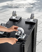 Caster Wheels, 5 Inch Heavy Duty Casters, Compatible with VEVOR Insulated Food Pan Carrier, Set of 4 (2 Swivel, alternate