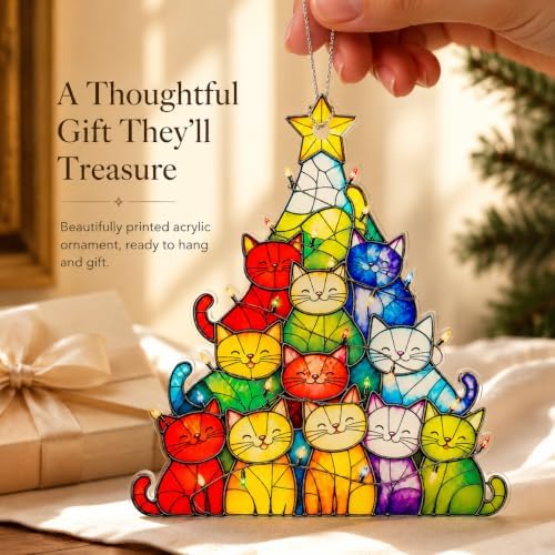 Cat, Cat Ornament, Funny cat Gifts in Cat Xmas 01, alternate view 3
