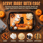 Cat & Pumpkin Serving Trays with Handles, 16 Inch, Set of 2 in Black Cat, alternate view 6