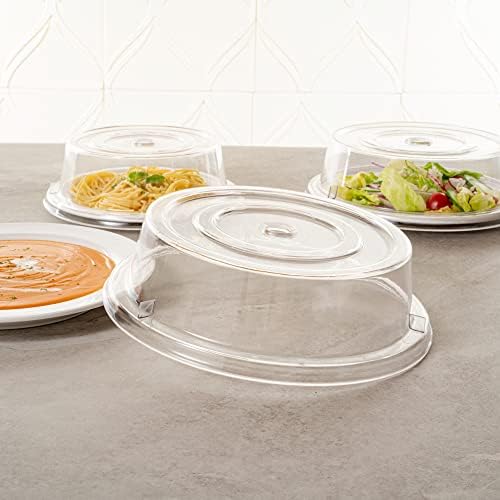 Cater Tek 10.2 Inch Polycarbonate Plate Cover, 1 Shatterproof Dish Cover - Dishwashable, Endures Up To 210F, alternate view 2
