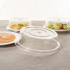 Cater Tek 10.2 Inch Polycarbonate Plate Cover, 1 Shatterproof Dish Cover - Dishwashable, Endures Up To 210F, alternate view 2