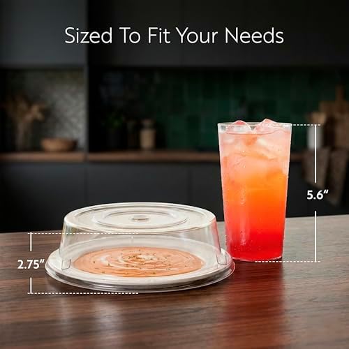 Cater Tek 10.2 Inch Polycarbonate Plate Cover, 1 Shatterproof Dish Cover - Dishwashable, Endures Up To 210F, alternate view 3