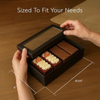 Cater Tek 10.2 x 6.1 x 3.2 Inch Baked Goods Boxes, 10 Greaseproof Pastry Boxes - Window Lids, Insert Tab Lock, alternate view