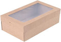 Cater Tek 10.2 x 6.1 x 3.2 Inch Catering Boxes, 10 Insert Tab Lock Baked Goods Boxes - Window Lids, Easy