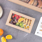 Cater Tek 10.2 x 6.1 x 3.2 Inch Catering Boxes, 10 Insert Tab Lock Baked Goods Boxes - Window Lids, Easy, alternate view 2