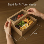 Cater Tek 10.2 x 6.1 x 3.2 Inch Catering Boxes, 10 Insert Tab Lock Baked Goods Boxes - Window Lids, Easy, alternate view 3