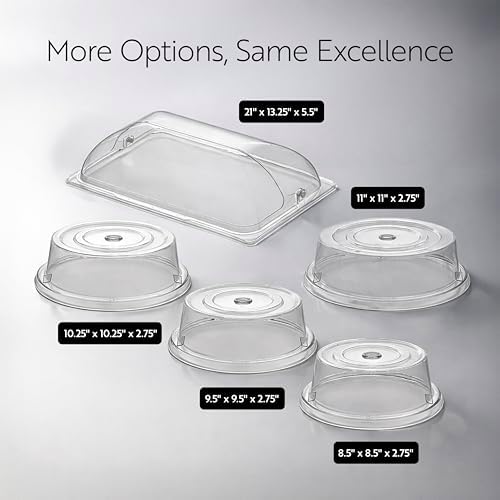 Cater Tek 21 Inch Polycarbonate Plate Cover, 1 Shatterproof Dish Cover - Dishwashable, For 21 Inch Plates, Clear, alternate