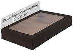 Cater Tek 22.2 x 10 x 3.2 Inch Baked Goods Boxes, 10 Greaseproof Pastry Boxes - Window Lids, Insert Tab Lock