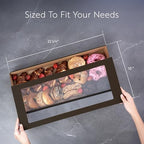 Cater Tek 22.2 x 10 x 3.2 Inch Baked Goods Boxes, 100 Greaseproof Pastry Boxes - Window Lids, Insert Tab Lock, alternate view