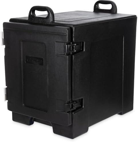Cateraide Front Loading Insulated Food Pan Carrier, for Storage and Transport of Food, 5 Pan Capacity, 25.25" x