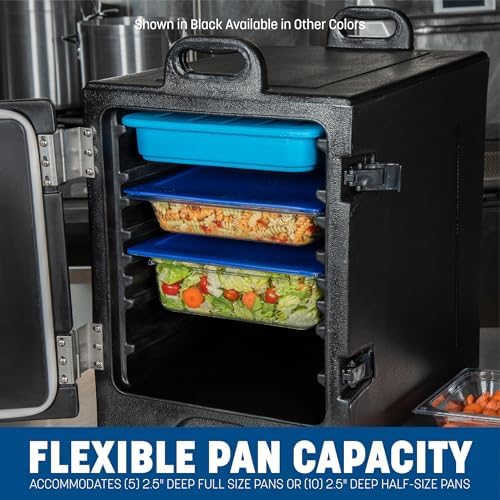 Cateraide Front Loading Insulated Food Pan Carrier, for Storage and Transport of Food, 5 Pan Capacity, 25.25" x, alternate