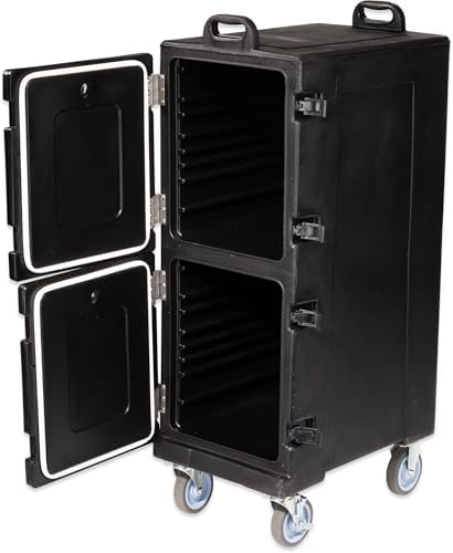 Cateraide Insulated Front Loading Food Pan Carrier with Casters for Catering, Events, and Restaurants, Plastic