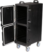 Cateraide Insulated Front Loading Food Pan Carrier with Casters for Catering, Events, and Restaurants, Plastic
