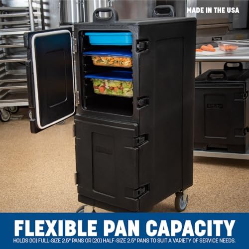 Cateraide Insulated Front Loading Food Pan Carrier with Casters for Catering, Events, and Restaurants, Plastic, alternate