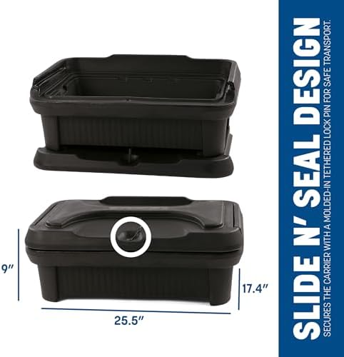 Cateraide Slide 'N Seal Top Loading Insulated Food Pan Carrier, Food Pan Holder with Sliding Lid for Catering, alternate view