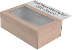 Catering Box With Lid 100 Count 10.16 x 6.1 x 3.15 Inch Paper Rectangle Disposable Food Packaging Box