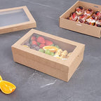 Catering Box With Lid 100 Count 10.16 x 6.1 x 3.15 Inch Paper Rectangle Disposable Food Packaging Box, alternate view 2