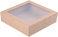 Catering Box With Lid 100 Count 9.02 x 8.98 x 2.36 Inch Paper Square Disposable Food Packaging Box, Square