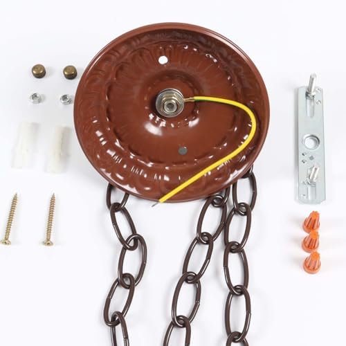 CC01 Lighting Fixture Chain and Canopy Kit for Ceiling Pendant Light (Brown) in Brown, alternate view 4
