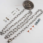 CC05 Lighting Fixture Chain and Canopy Kit for Ceiling Pendant Light (10ft Bronze)