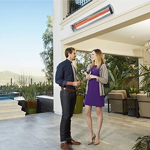 CD-6024 SS Stainless Steel Dual Element Electric Patio Heater, 61.25", 6000 Watt, 240 Volt, Stainless Steel, alternate view 2