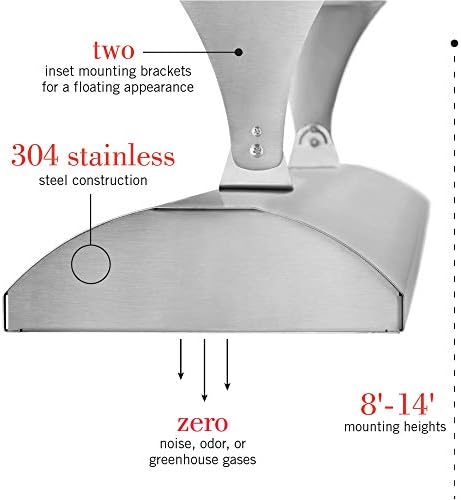 CD-6024 SS Stainless Steel Dual Element Electric Patio Heater, 61.25", 6000 Watt, 240 Volt, Stainless Steel, alternate view 6