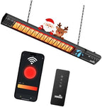 Ceiling Electric Outdoor Heater Wifi Control Wall-Mounted Hanging Patio 1500W Infrared 9 Heat Levels, 24H