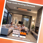 Ceiling Electric Outdoor Heater Wifi Control Wall-Mounted Hanging Patio 1500W Infrared 9 Heat Levels, 24H, alternate view 5