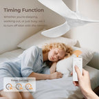 Ceiling Fan Without Lights, Outdoor Ceiling Fan with Remote, 6-Speed Adjustable Reversible DC Motor for Patio &, alternate