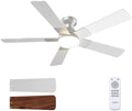 Ceiling Fans with Lights, 52 Inch Low Profile Ceiling Fan with Light and Remote Control, Flush Mount
